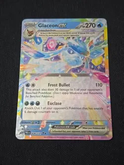 Glaceon ex 026/131 Sv: Prismatic Evolutions Double Rare Holo Pokemon TCG NM - Image 1