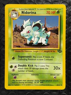Nidorina NM Pokemon 40/64 Jungle Vintage 1999 Grass Uncommon Regular Unlimited - Image 1