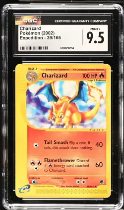 CHARIZARD E-Reader Expedition Base Set Rare #39 CGC 9.5 Vintage Pokemon - Image 1