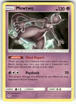 Mewtwo SM - Unbroken Bonds Rare Pokemon Near Mint or Better - Image 1