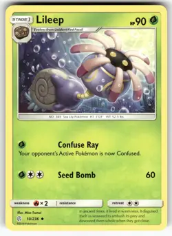 Lileep SM - Cosmic Eclipse Uncommon Pokemon Lightly played - Image 1