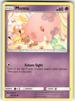 Munna SM - Unified Minds Common Pokemon Near Mint or Better - Image 1