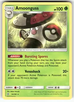 Amoonguss SM - Unified Minds Rare Pokemon Near Mint or Better - Image 1