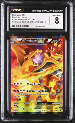 CHARIZARD EX XY Black Star Promo Red & Blue Collection #XY121 CGC 8 Pokemon - Image 1