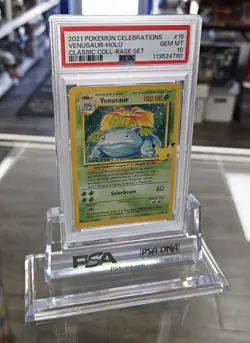 VENU-RIFFIC 2021 POKEMON Celebrations Classic #15 Venusaur Holo PSA 10 Gem MINT! - Image 1