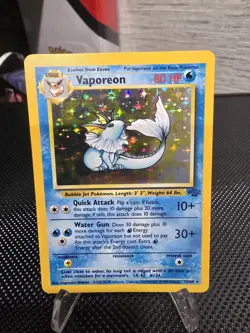 Pokemon Vaporeon Jungle Holo Rare Unlimited 12/64 80 HP 1999 Wizards English - Image 1