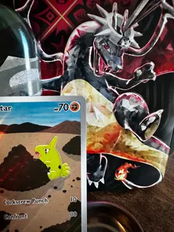 Pokemon TCG Larvitar 203/197 SV03: Obsidian Flames Full Art Holo - Image 3