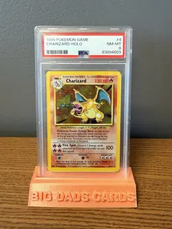 1999 POKEMON BASE SET UNLIMITED #4 CHARIZARD-HOLO PSA 8 - Image 4