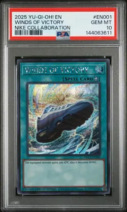 2025 Yu-Gi-Oh! Winds Of Victory Nike Collaboration EN001 PSA 10 Gem Mint YuGiOh - Image 1