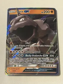 Pokemon TCG Onix GX Hidden Fates Holo Ultra Rare Card 36/68 - Image 1