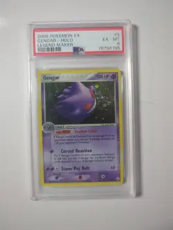 Pokemon 2006 EX Legend Maker 5 Gengar Holo Card PSA 6 - Image 1