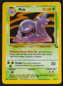 Pokemon - Muk Holo - 13/62 - Fossil - Rare Card - LP - Image 2