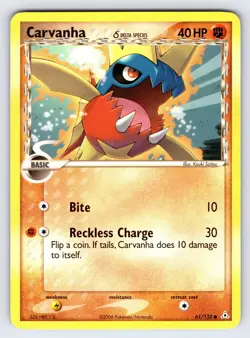 Carvanha Delta Species 61/110 2006 EX Holon Phantoms Pokemon Card TCG - VLP - Image 1