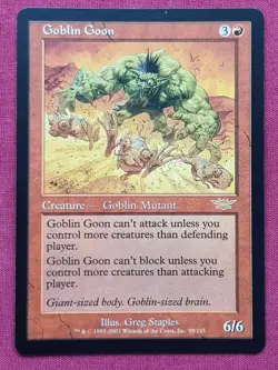 Magic The Gathering LEGIONS GOBLIN GOON red card MTG - Image 1