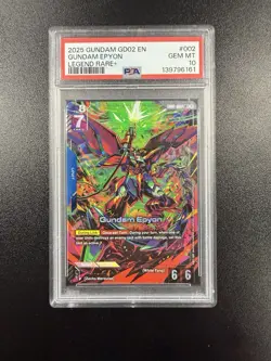 Gundam Card Game - Epyon LR + PSA 10 GEM MT - GD-02 #002 TCG - Image 1