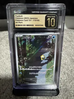 Pokemon TCG Scarlet & Violet 151 AR Holo Card Psyduck 175/165 CGC Pristine 10 - Image 1