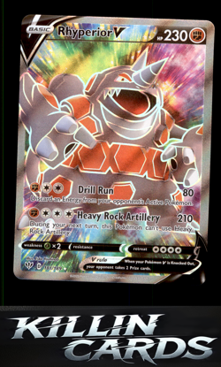 Rhyperior V (Full Art) 181/189 Pokemon Ultra Rare SWSH03: Darkness Ablaze Card N - Image 1