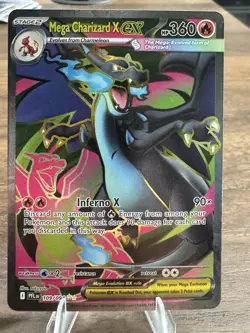 MEGA CHARIZARD X EX 2025 POKEMON PHANTASMAL FLAMES PFL EN #109/094 ULTRA RARE - Image 1