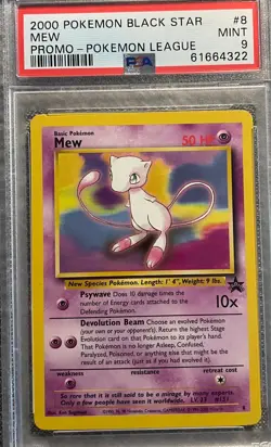 2000 Pokemon Black Star Mew Promo-Pokemon League - Image 1