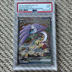 Pokemon 2025 Raging Bolt ex 166/131 SIR Prismatic Evolutions PSA 9 - Image 1
