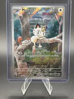 Meowth #106/094 English Phantasmal Flames Illustration Rare Pokemon TCG - Image 1