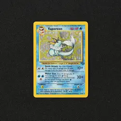 1999 Pokemon Jungle Vaporeon 12/64 Holo MP - Image 1