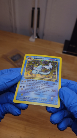 1999 Pokemon Jungle Vaporeon 12/64 Holo MP - Image 2