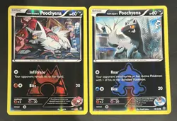 Team Aqua’s & Magma's Poochyena 16/34 & 17/34 Double Crisis Common Pokemon - Image 1