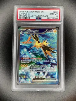 2023 Pokemon Mew En Zapdos Ex Special Illustration Rare #202 PSA 10 - Image 1