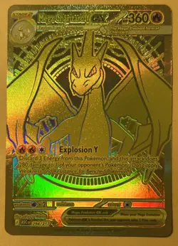 GOLD Mega Charizard Y EX 294/217 Ascended Heroes Mega Hyper Rare Pokemon TCG - Image 1