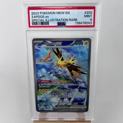 2023 POKEMON MEW EN-151 SPECIAL ILLUSTRATION RARE #202 ZAPDOS EX PSA 9 - Image 1