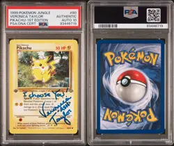 1999 Pokemon Jungle 1st Ed Pikachu #60 PSA 10 Auto Veronica Taylor Signed WOTC - Image 2