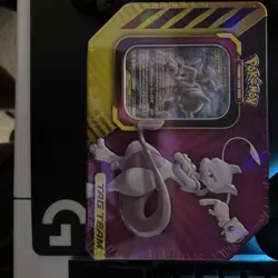 Pokemon TCG: Mewtwo & Mew GX Tag Team Tin (New Sealed With Dents And Dings) - Image 1