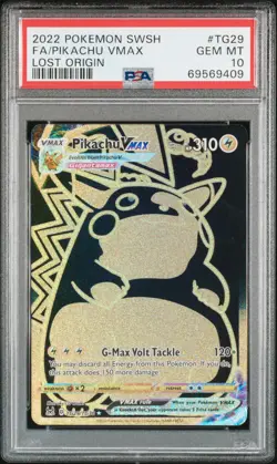 2022 Pokemon Sword & Shield Lost Origin Pikachu VMAX PSA 10 #TG29/TG30 - Image 1