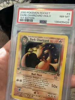 Pokemon Dark Charizard TCG 21/82 Non-Holo Rare 1st Edition PSA 8 - Image 1