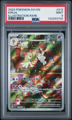2023 POKEMON SVI EN-SCARLET & VIOLET ILLUSTRATION RARE #212 KIRLIA PSA 9 - Image 1