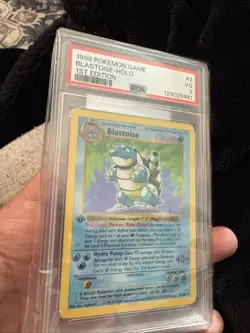 1999 Pokemon TCG Blastoise Holo 2/102 Base Set Shadowless 1st Edition PSA 3 - Image 1
