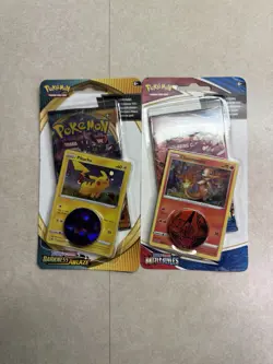 2 Mystery Power Cubes With 2 Blister Packs 1 Pikachu Darkness Ablaze All Sealed - Image 2