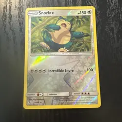 Pokemon Snorlax 50/68 Hidden Fates Reverse Holo Rare - NM - Image 1