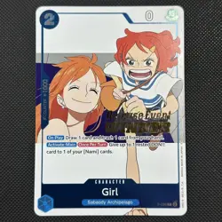 One Piece TCG P-096 Girl Pre-Release Winner Promo – English – Nami Card Game - Image 1
