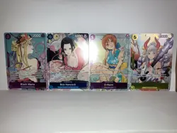 One Piece 2025 Dash Pack 4 Card Set Boa, O-Nami Black Maria Yamato NOT FOR SALE - Image 1