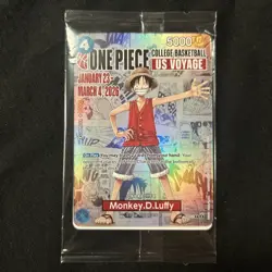 Bandai Namco One Piece CCG US Voyage Promo Holo Monkey.D.Luffy 5000 Power - Image 1