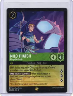 Disney Lorcana Milo Thatch Into the Inklands #80/204 Legendary - Image 1