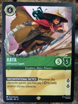 Disney Lorcana Reign of Jafar Raya - Infiltration Expert 100/204 Reg Legendary - Image 1