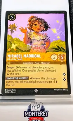 Mirabel Madrigal Gift of the Family NM-MINT Disney Lorcana TCG non holo #18 EN4 - Image 1