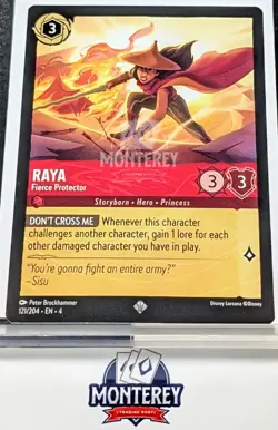 Raya Fierce Protector NM-MINT Disney Lorcana TCG non holo 121/204 EN4 - Image 1