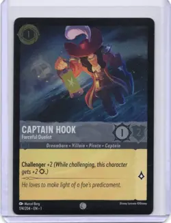 Disney Lorcana Captain Hook The First Chapter Cold Foil #174/204 Common - Image 1