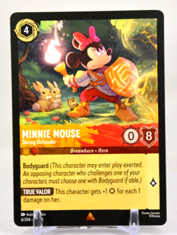Disney Lorcana TCG Reign of Jafar Minnie Mouse Daring Defender 6/204 Rare - Image 1