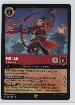2024 Disney Lorcana - Ursula's Return 4 Legendary Mulan Elite Archer #114 - Image 1