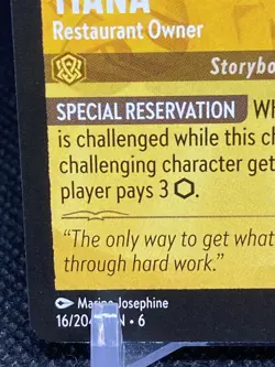 Tiana Restaurant Owner 16/204 Legendary Non-Foil Disney Lorcana Azurite Sea EN 6 - Image 2